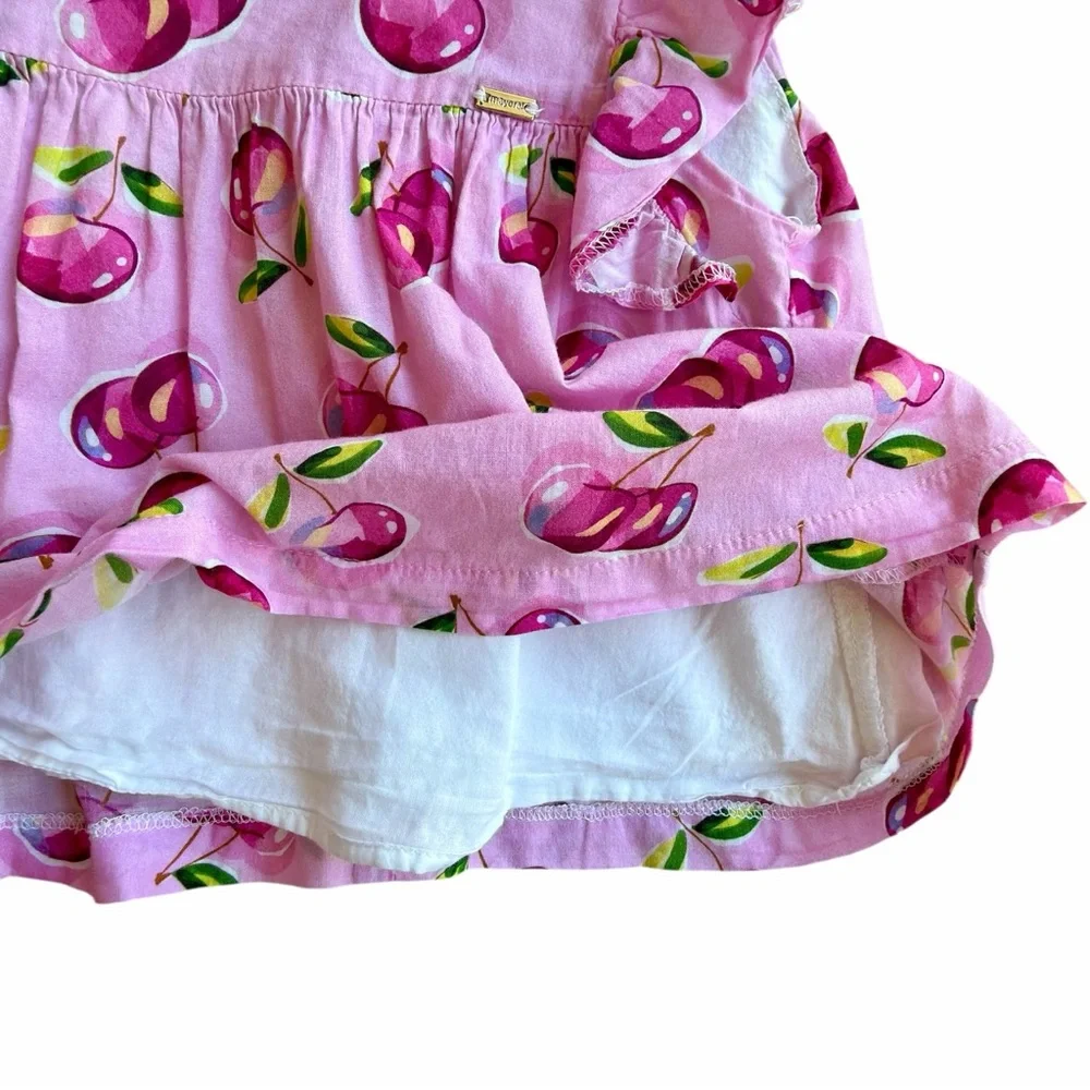 Mayoral Girl Cherry Flutter Sleeve Blouse 100% cotton Size 18M